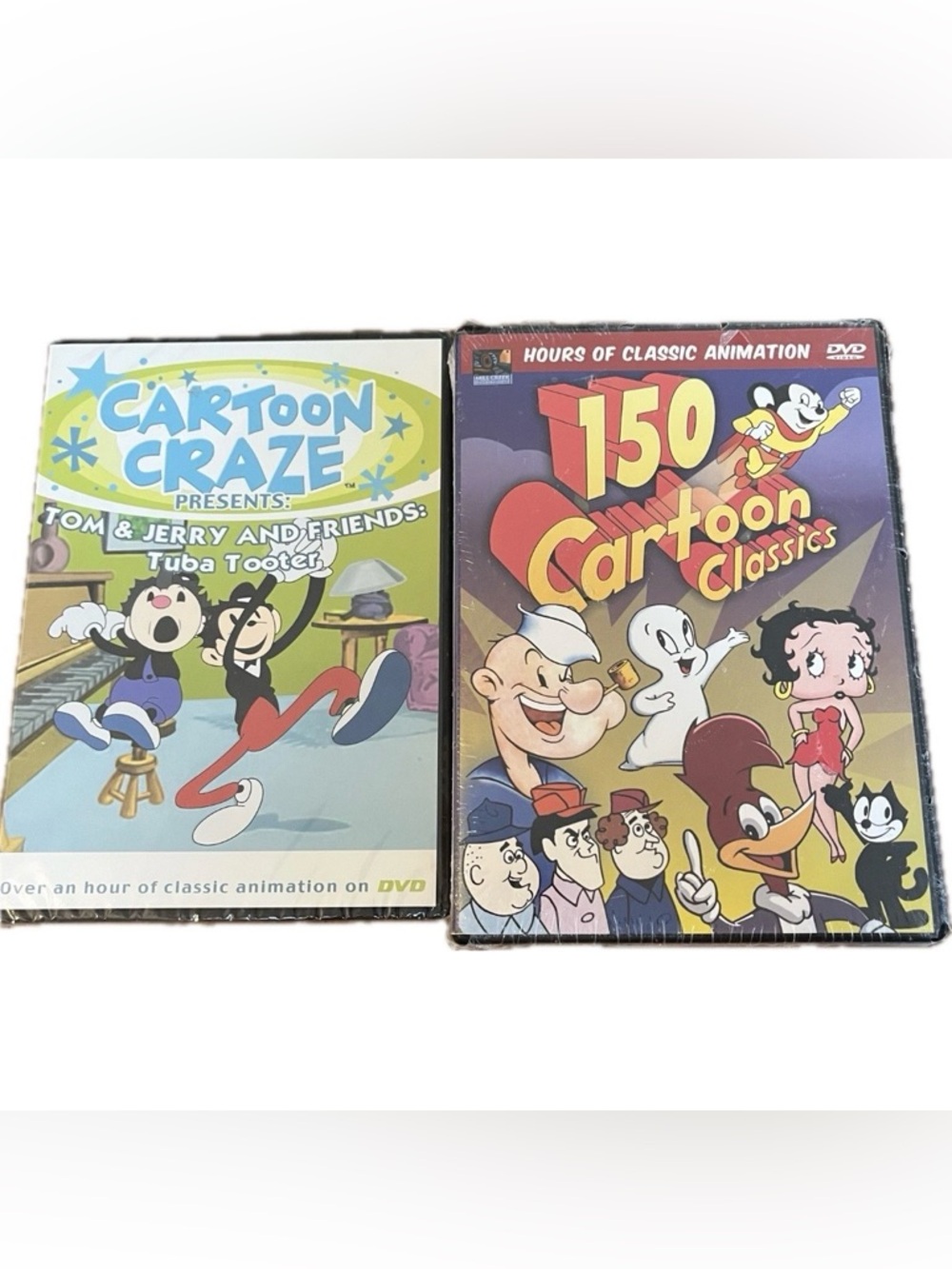 Bundle of 2 Classic Cartoon DVD Sets Popeye Betty Boop